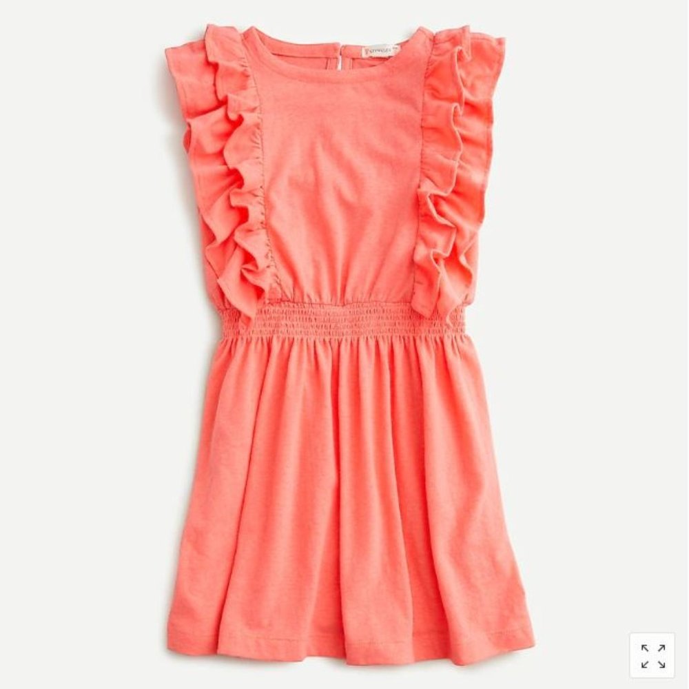 J. Crew Crewcuts Girls Smocked Ruffle Dress NWT 4
